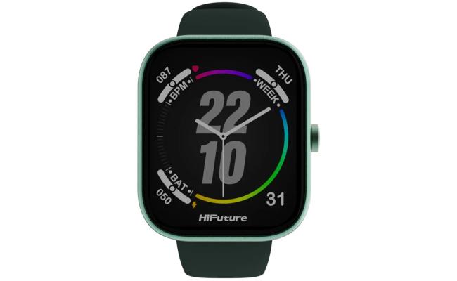 HiFuture LUME Smartwatch 1.85" IPS Display, Dual-Core Processor, 100+ Sports Modes, Built-in Wireless Calling, 24/7 Health Monitoring (Heart Rate, SpO2, Sleep), Ultra-Light Weight Sleek Design, Dark Green